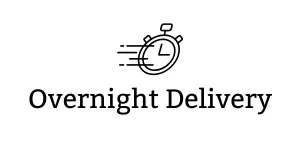 Overnight delivery Overnight Delivery icon with a speeding stopwatch
